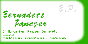 bernadett panczer business card